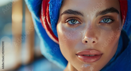 Woman With Towel on Head