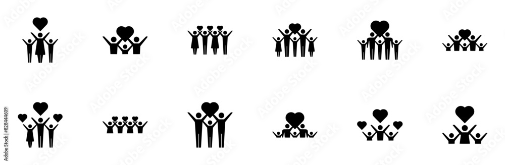 A Collection Of Donation Icons Web Header Banner Design Containing People,Group,Humanitarian-Aid,Heart,Donation Stroke Icon Collection. Vector Illustration A Collection Of Donation Icons Web Header Banner Design Containing People,Group,Humanitarian-Aid,Heart,Donation Stroke Icon Collection. Vector Illustration