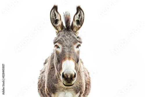 A close-up shot of a donkey looking at the camera. Suitable for various projects and designs