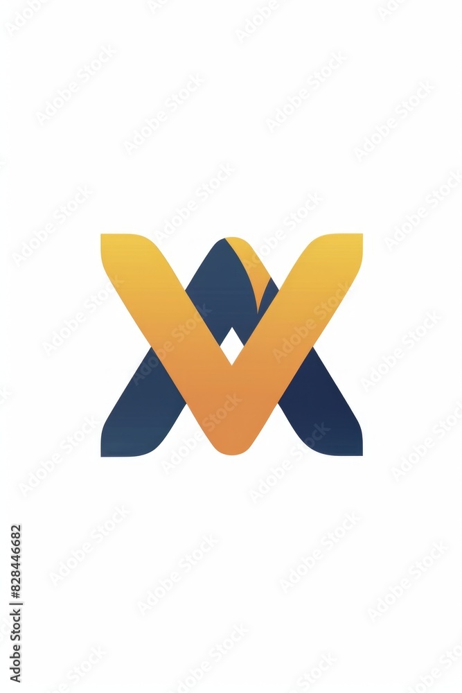 Obraz premium A modern and colorful X logo on a simple white background. Perfect for branding and design projects