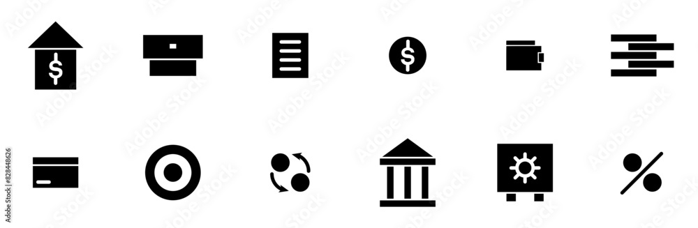 Set Of Linear Bank Business Icons Collection Isolated Silhouette Solid Icons Including Finance,Payment,Bank,Banking,Product Solid Icon Collection. Vector Illustration Set Of Linear Bank Business Icons Collection Isolated Silhouette Solid Icons Including Finance,Payment,Bank,Banking,Product Solid Icon Collection. Vector Illustration