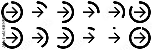 Set Of Activity Rings Move Icons Silhouette Vector Logo Design Containing Sports-Activity,Health-And-Fitness,Activity,Activity-Rings,Fitness-Tracker Infographic Simple Vector Illustration Logo