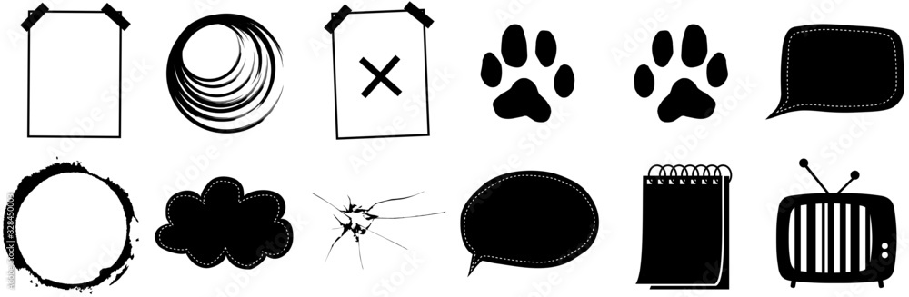 Set Of S Icons Silhouette Vector Logo Design Containing Message,404,Talk,Error,Note Vector Icons Illustration Collection Set Of S Icons Silhouette Vector Logo Design Containing Message,404,Talk,Error,Note Vector Icons Illustration Collection