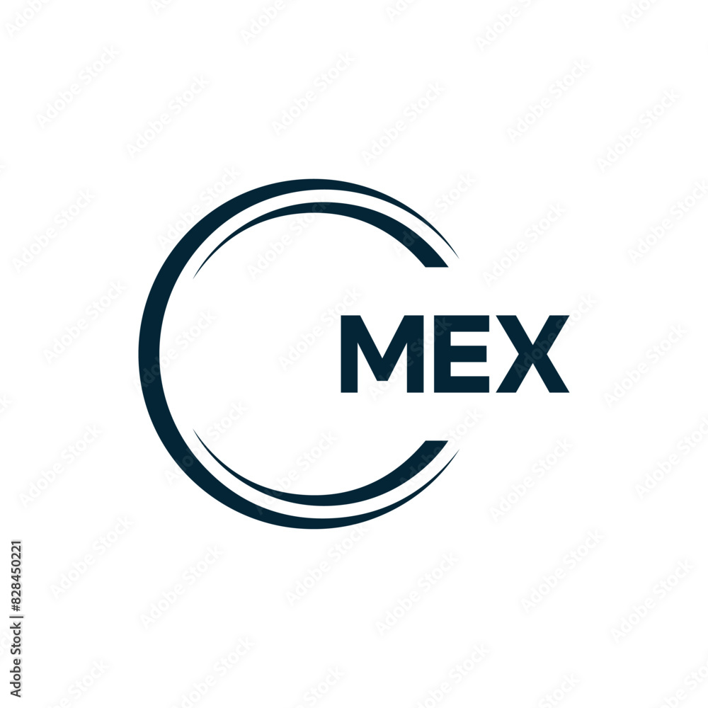 Obraz premium MEX logo. M E X design. White MEX letter. MEX, M E X letter logo design. M E X letter logo design in FIVE, FOUR, THREE, style. letter logo set in one artboard. M E X letter logo vector design.