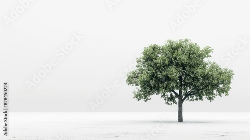 Tree standing alone on a white backdrop