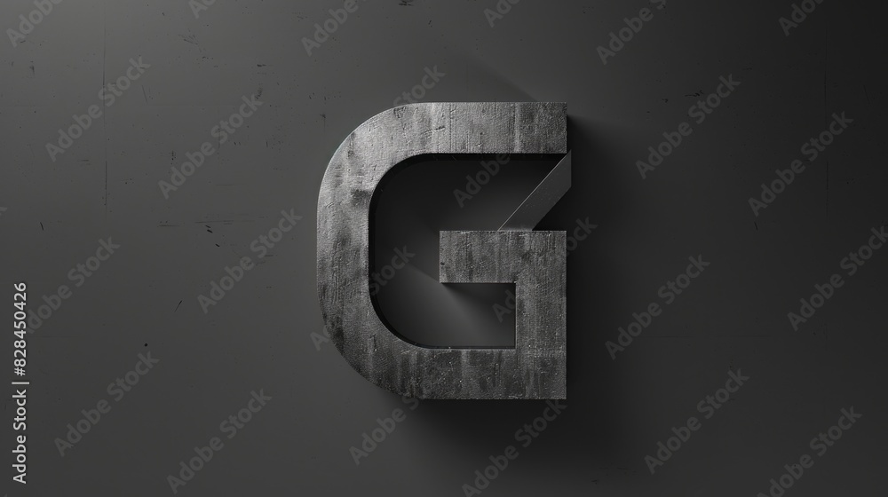Metal letter G on a dark background. Suitable for design projects Metal letter G on a dark background. Suitable for design projects