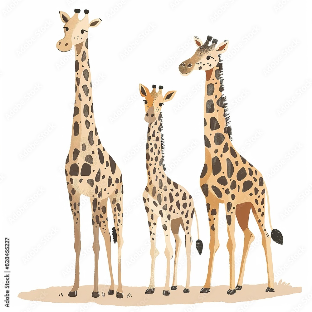 Obraz premium Giraffes Minimalist