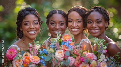 Group of Beautiful Women Standing Together