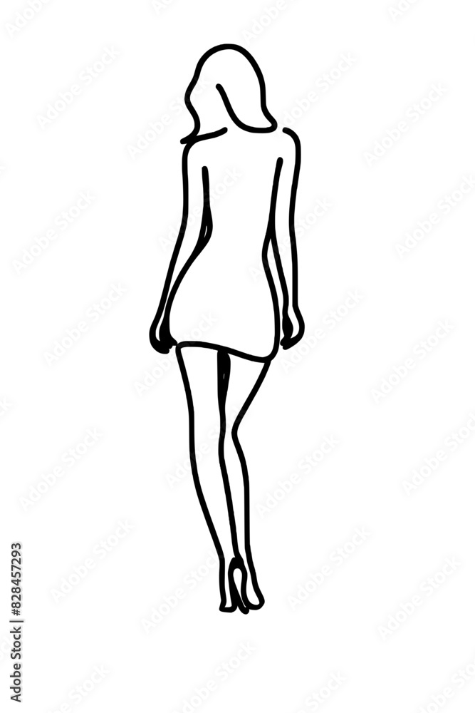 Frauen Silhouette für Modezeichnungen, Template, SVG Frauen Silhouette für Modezeichnungen, Template, SVG