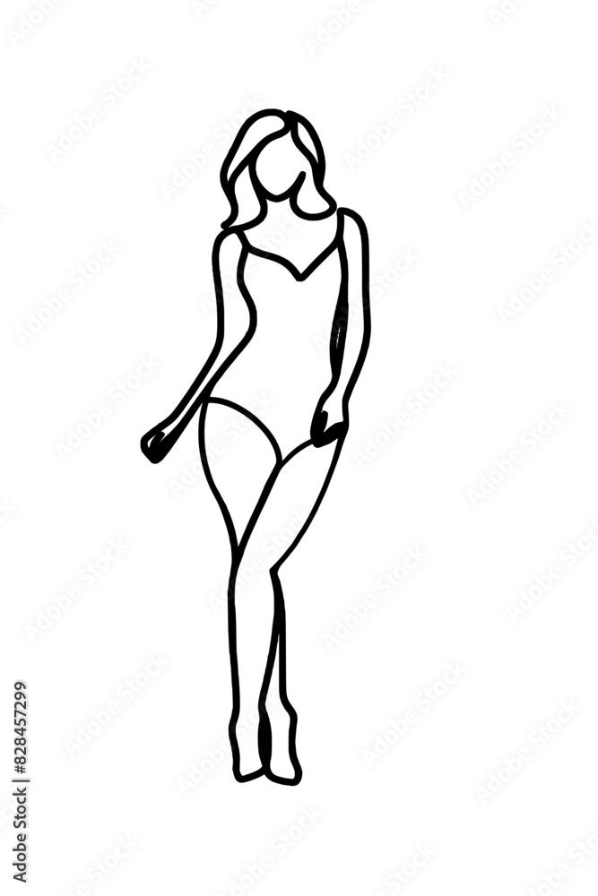 Frauen Silhouette für Modezeichnungen, Template, SVG Frauen Silhouette für Modezeichnungen, Template, SVG