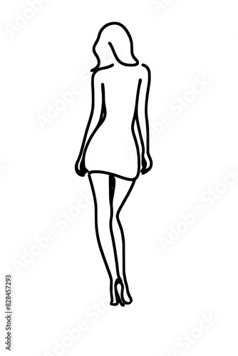 Frauen Silhouette für Modezeichnungen, Template, SVG