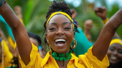 Smiling Woman in Yellow Shirt