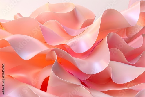 A pink and orange wave of fabric