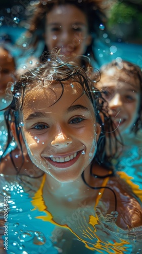 Woman and Man in Swimming Pool