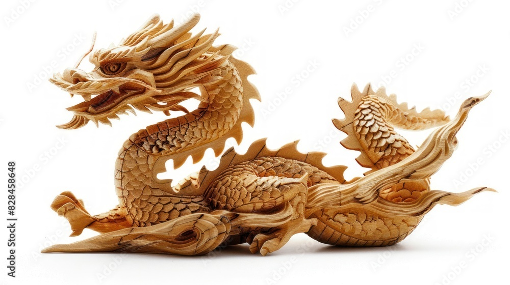 dragon wood carving The most spectacular and meticulous creations Isolated on white background dragon wood carving The most spectacular and meticulous creations Isolated on white background