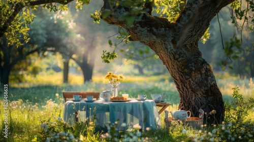 Table Set With Many Plates of Food