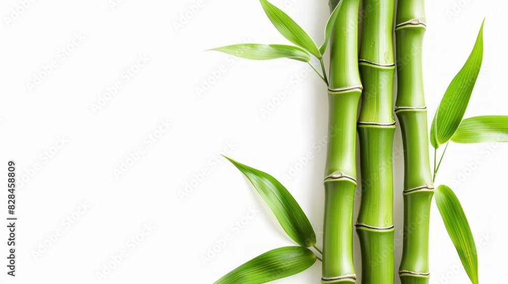 bamboo, isolated on white Environmentally friendly friend bamboo, isolated on white Environmentally friendly friend