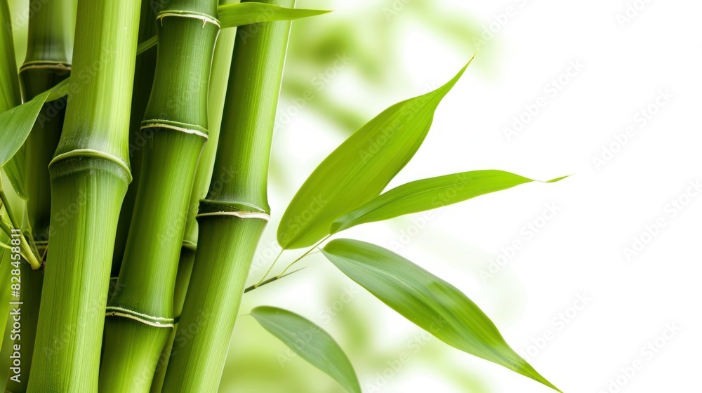 Obraz premium bamboo, isolated on white Environmentally friendly friend