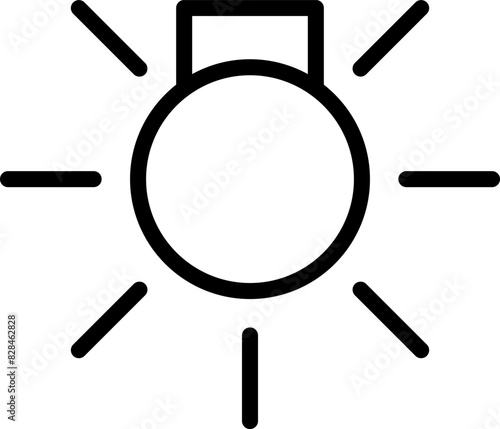 Headlight, light indicator dashboard icon. Vector high beam. Car light symbol. Vector icons of vehicle dashboard indicators. Such symbols include high and low beam and adjustable headlight symbol.