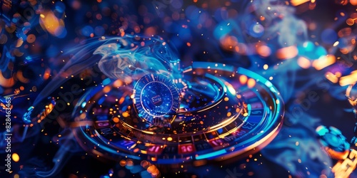 Close Up of Metal Object With Background Lights