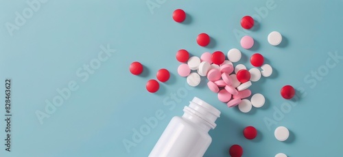 Bottle Filled With Pink and White Pills