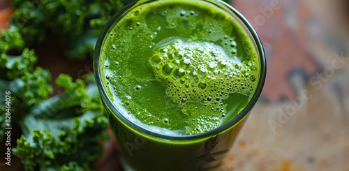 Green Smoothie in Tall Glass