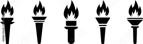 Fire torch icon vector illustration