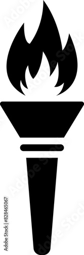Fire torch icon vector illustration