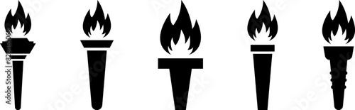 Fire torch icon vector illustration