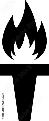 Fire torch icon vector illustration