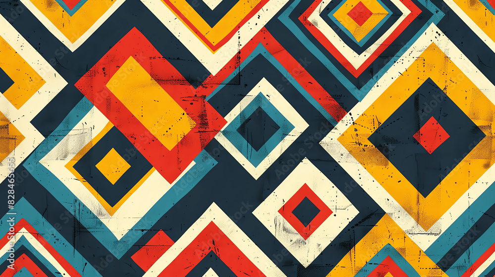 Obraz premium Seamless abstract geometric pattern.