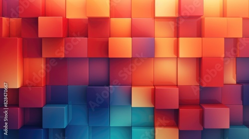Dynamic Abstract Geometric Patterns with Vivid Colors and Gradient Variations