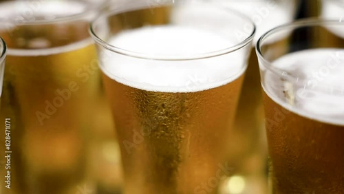 Wallpaper Mural Cold draft beer in a glass to welcome guests at a festive party. Torontodigital.ca