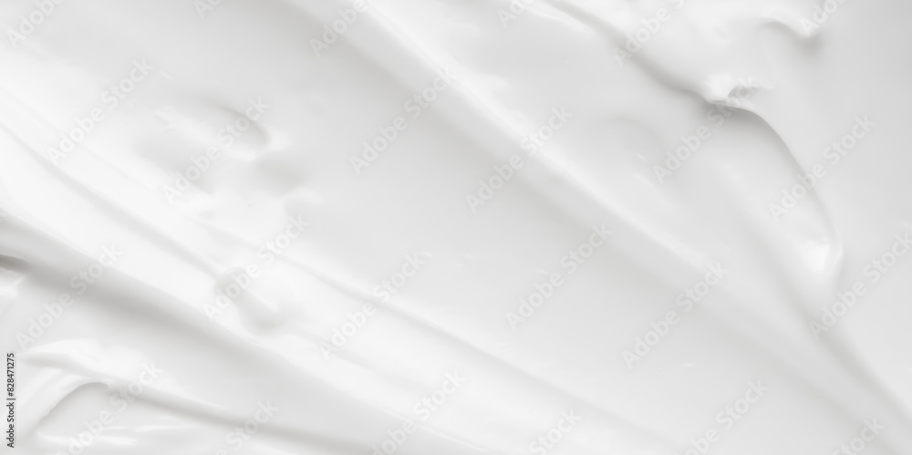 Obraz premium White lotion beauty skincare cream texture cosmetic product background
