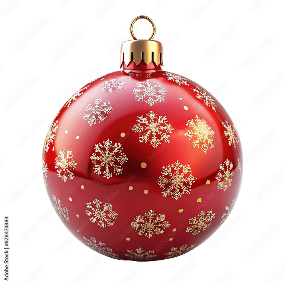 Shiny Red Holiday Sphere with Silver Accents on Transparency Shiny Red Holiday Sphere with Silver Accents on Transparency
