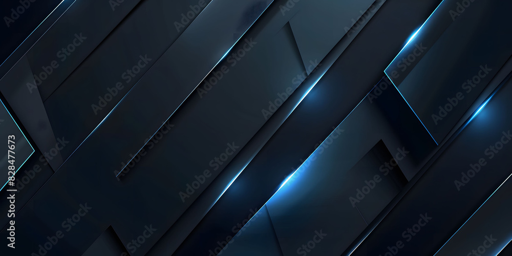 Black background with blue glowing lines, dark abstract wallpaper design with futuristic geometric shapes and stripes, perfect for technology-inspired designs or high-tech digital art. Black background with blue glowing lines, dark abstract wallpaper design with futuristic geometric shapes and stripes, perfect for technology-inspired designs or high-tech digital art.