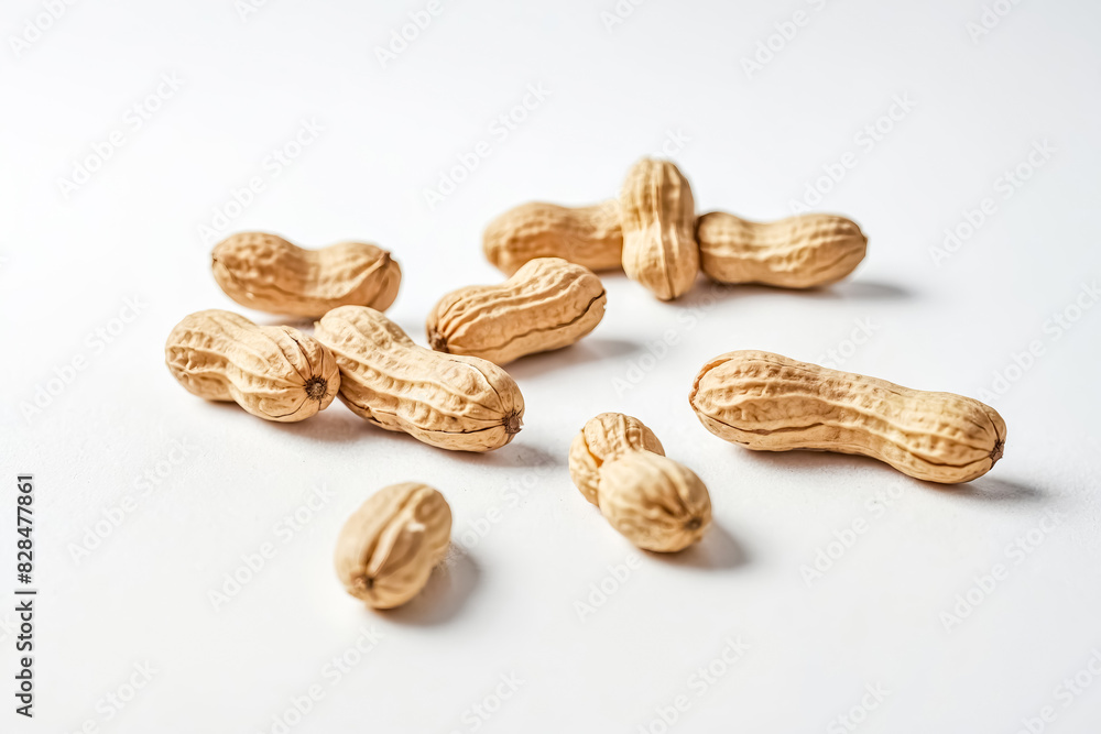 Peanuts in Shell on White Background Peanuts in Shell on White Background
