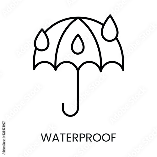 Waterproof line icon vector for packaging on cctv camera with editable stroke