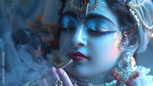 peaceful face of lord krishna © Niks Ads