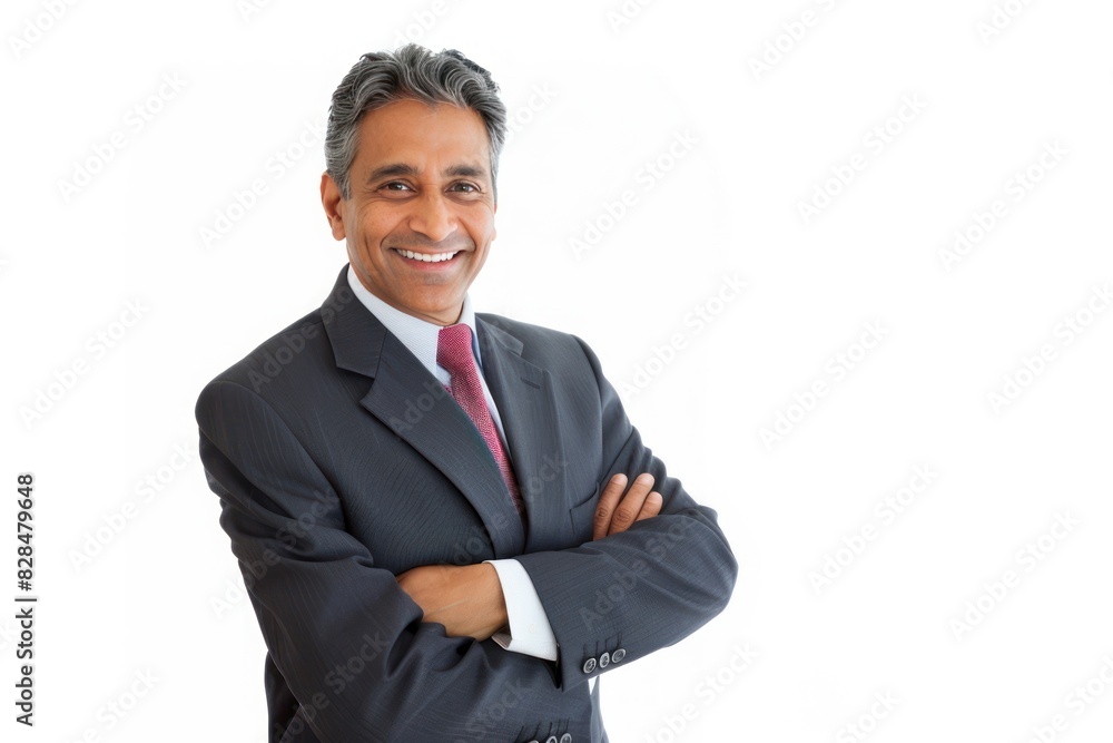 mature indian businessman standing on white background mature indian businessman standing on white background