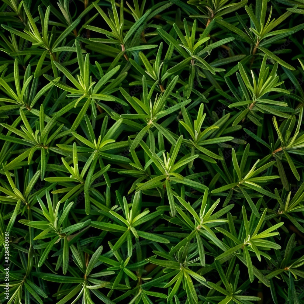 Fresh rosemary twig texture background, green rosemary sprig pattern, seasoning twigs banner Fresh rosemary twig texture background, green rosemary sprig pattern, seasoning twigs banner