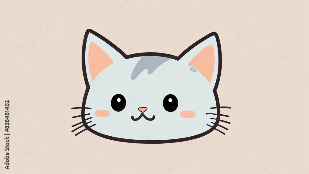 Fototapeta premium Icon cat cute