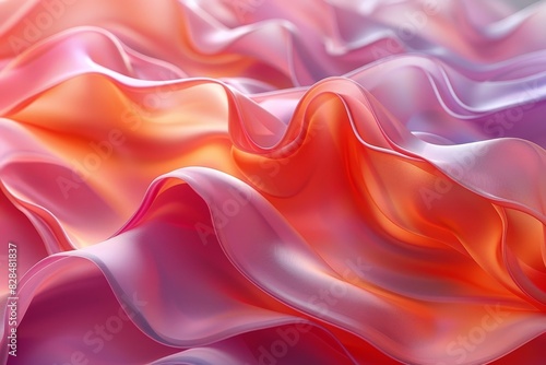 Wallpaper Mural A pink and orange fabric with a wave pattern Torontodigital.ca