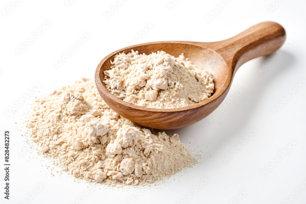Close-up of Active Dry Yeast in a Wooden Spoon Close-up of Active Dry Yeast in a Wooden Spoon