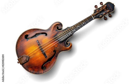 Vintage Mandolin on Transparent Background photo