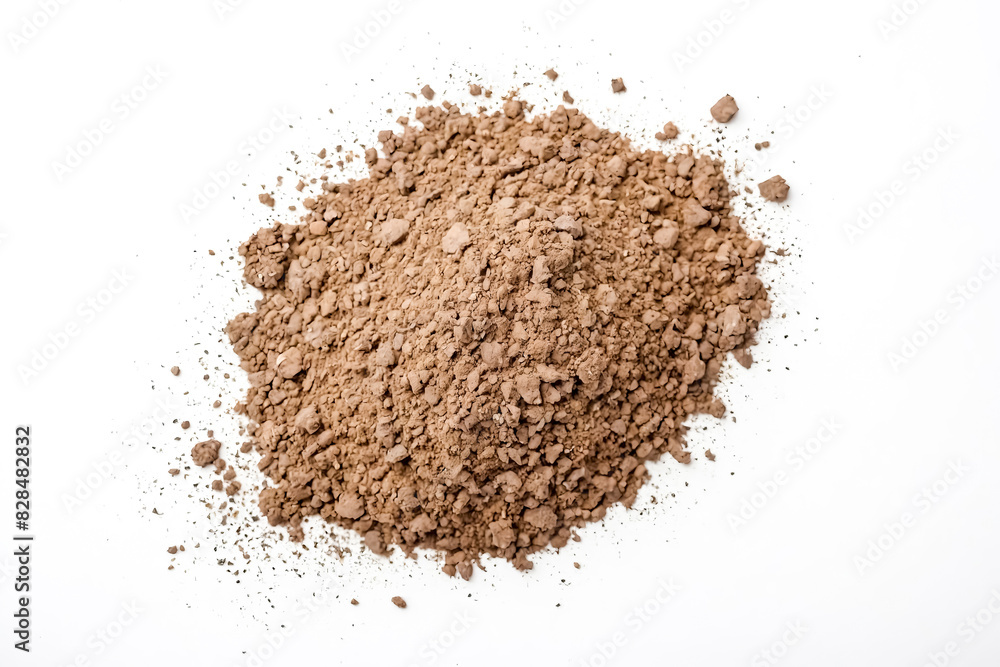 Brown Powder on White Background Brown Powder on White Background