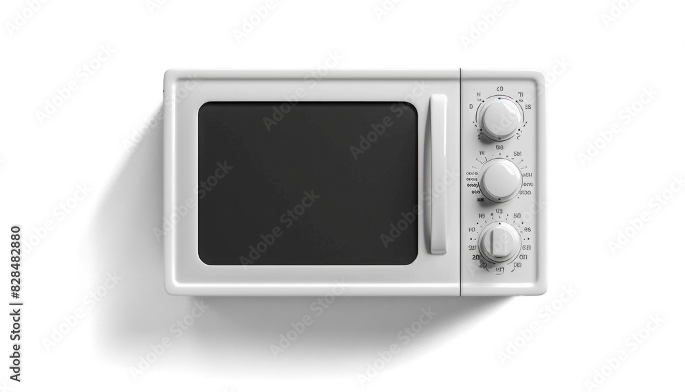 Modern Microwave Oven with Control Knobs Modern Microwave Oven with Control Knobs