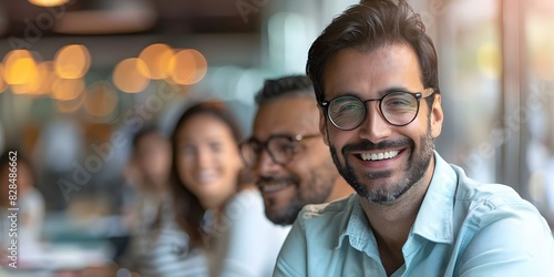 Businessman engaging in video conferencing with remote colleagues to strategize work plans. Concept Remote work, Video conferencing, Business strategy, Team collaboration, Work planning