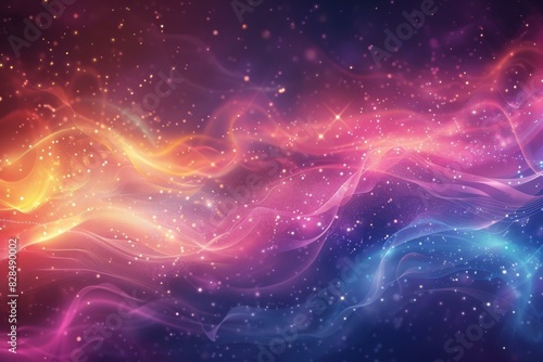 Cosmic Canvas  A Colorful Nebula