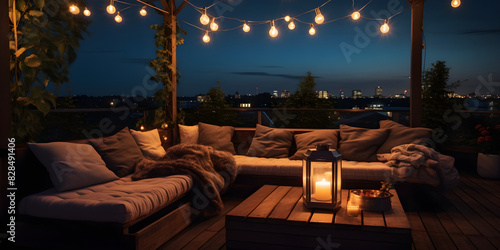 An elegant and comfortable outdoor lounge area perfect for luxurious relaxation and patio gatherings  © imran